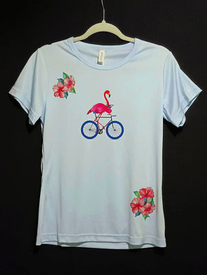 Flamingo Bicycle Ladies T-Shirts Performance Wear