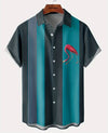 Flamingo Hawaiian Beautiful Style Blue/Black Shirt