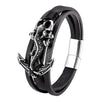 Lizard Stainless Steel Leather Bracelet