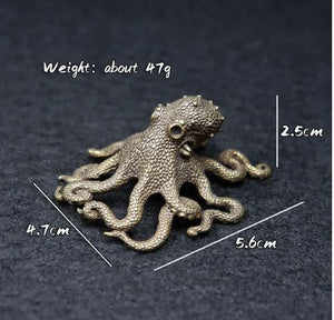 Octopus Gray Metal Figurine