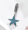 Starfish Necklace Sea Blue on Sterling Silver