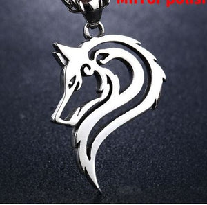 Celtic Wolf Necklace Stainless Steel