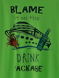 Blame Drink Pkg Mens Shark Beer Bottle T-Shirt