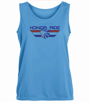 Honor Ride Ladies Columbia Blue Performance Tank Top