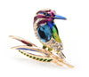 Kingfisher Blue Rhinestone Brooch Bird