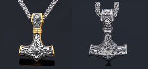 Thor's Hammer Necklace Pendant Stainless Steel