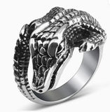 Alligator Crocodile Ring Stainless Steel