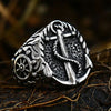 Anchor w Rope Ring Stainless Steel
