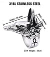 Anubis Head Viking Ring Heavy Stainless Steel