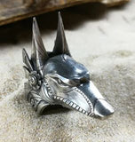 Anubis Head Viking Ring Heavy Stainless Steel