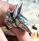 Anubis Head Viking Ring Heavy Stainless Steel