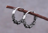Barb Wire Earrings Stainless Steel