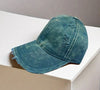 Distressed Brown Denim Baseball Cap