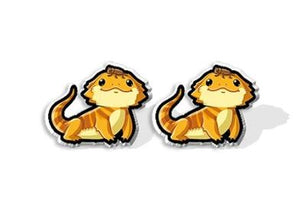 Bearded Dragon Acrylic Cute Fun Earrings