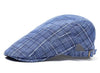 Blue Plaid Newsboy flat cap hat
