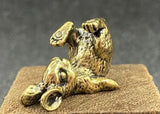 Brass Bunny Rabbit Kicking Back