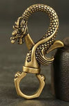 Dragon brass ornate keychain