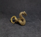 Dragon Coiled Brass Figurines