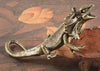 Frilled Lizard Large Brass Figurine