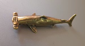Hammerhead Narrow Shark Brass Figurine