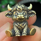Cute Scottish Highlander little Brass Figurine