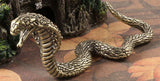 Cobra Large Slithering Snake Brass Figurine