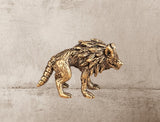 Mystical Wolf Small Brass  Figurine