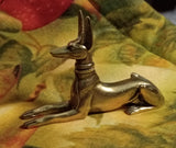 Anubis Egyptian Dog God brass figurine