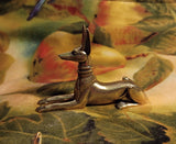 Anubis Egyptian Dog God brass figurine