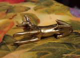 Anubis Egyptian Dog God brass figurine