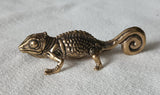 Chameleon Brass Figurine Lizard