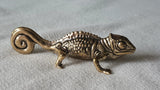 Chameleon Brass Figurine Lizard
