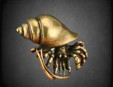 Crab Hermit Crab Brass Figurine
