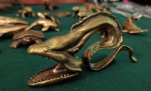 Giant Moray Sea Eel Brass  Figurine