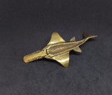 Fish Sawfish Shark Brass Figurine