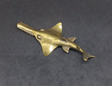 Fish Sawfish Shark Brass Figurine
