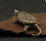 Snapping Turtle  Brass Figurine