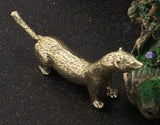 Weasel Brass Figurine