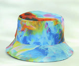 Hat 2 Gorgeous 1 Deep Color Swirls Blue Bucket