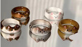 Cat Cute Little Enamel Rings size 7