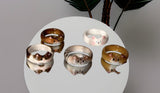 Cat Cute Little Enamel Rings size 7