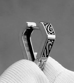 Celtic Design Triangle Earrings Stainless Steel
