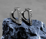 Celtic Design Triangle Earrings Stainless Steel