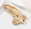 Chameleon Blue/Green Enamel w Rhinestones Brooch Pin