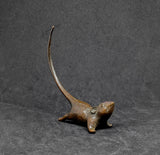 Mouse Cute Copper/Bronze Figure Ring Holder Tail