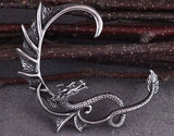 Dragon earrings ear wrap stainless steel lg