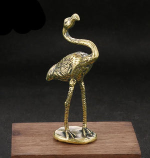 Flamingo Brass Figurine