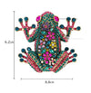 Frog Tree Colorful Rhinestones Large Brooch
