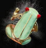 Cute Enamel Frog Ring Set For Women