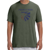 Project Hero Eagle Crest Army Green Performance T-Shirts "cotton feel"